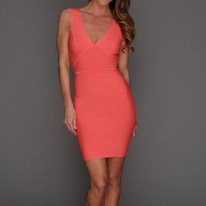 BCBG coral bandage dress